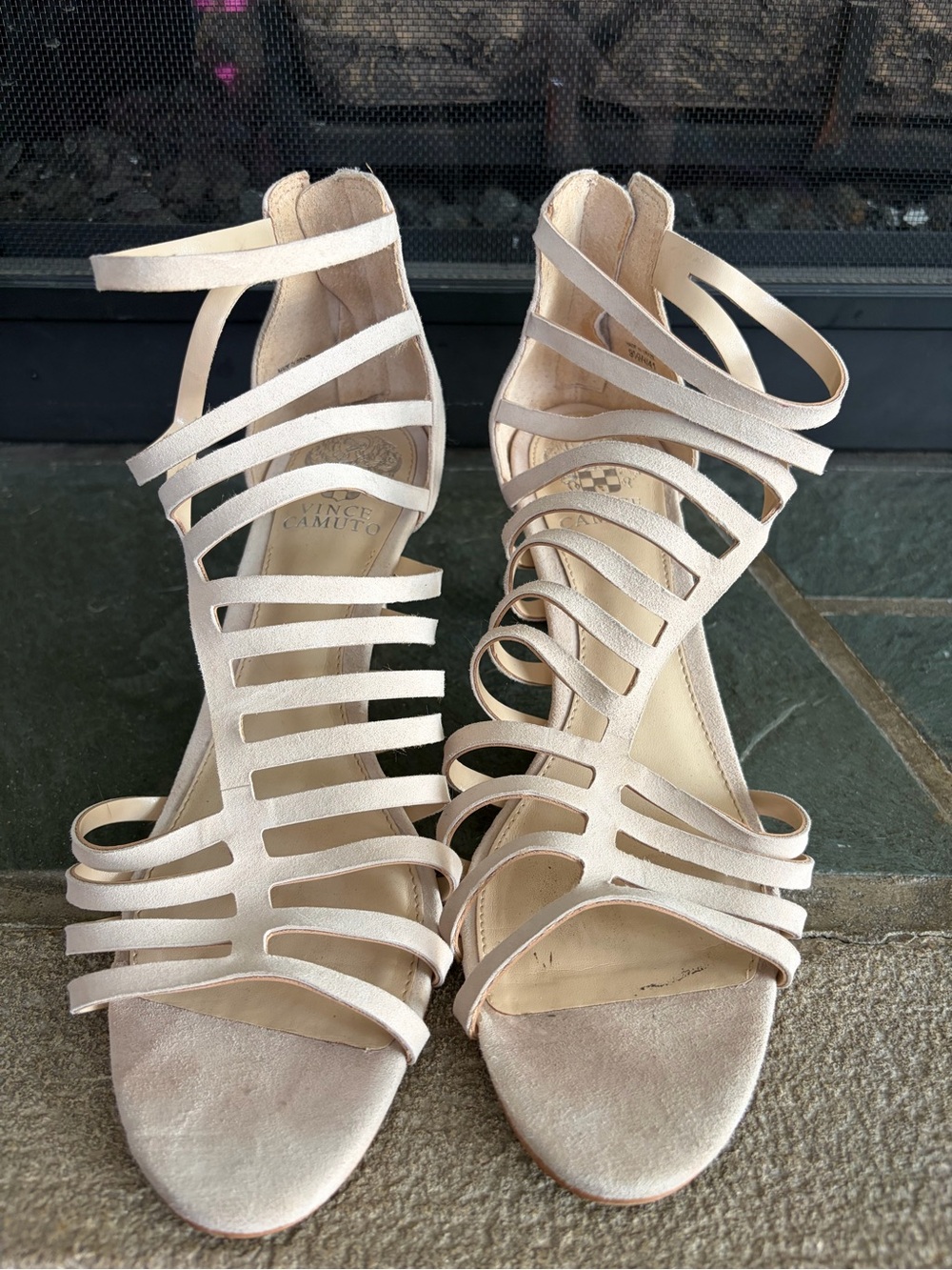 Vince Camuto Women's Strappy Sandals — Nude Cream